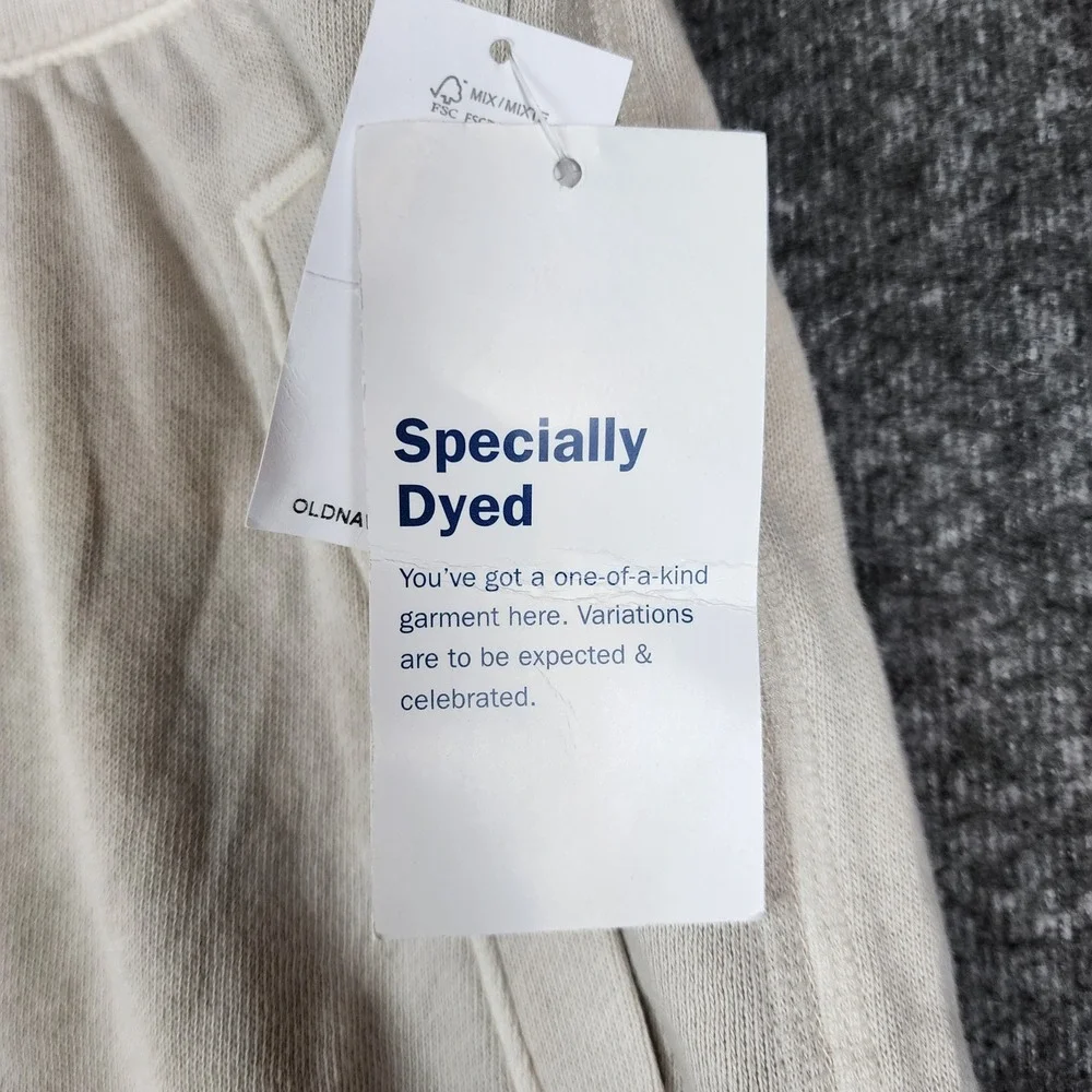 Old Navy Joggers Women XXL Cream Specially Dyed Fleece High Rise Sweatpants NWT - Picture 6 of 10